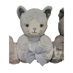 10880 Manta con  muñeco 80x110 gamberritos. MOBILIARIO Y DECORACION PARA BEBE - ROPA CUNA MINICUNA MANTAS COCHECITOS-CARRICOCHES