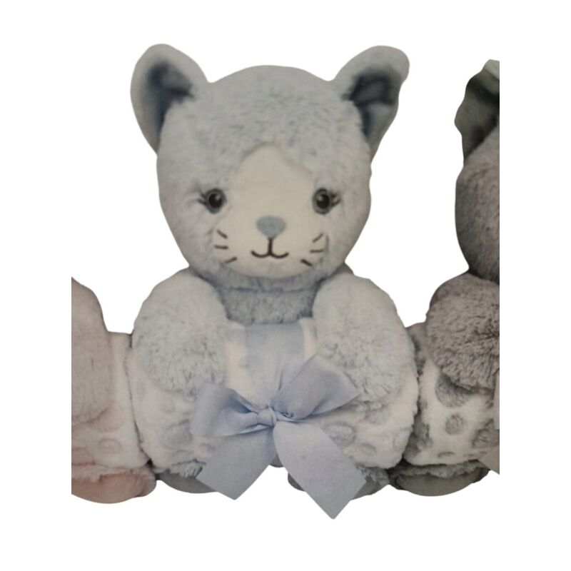 10880 Manta con  muñeco 80x110 gamberritos. MOBILIARIO Y DECORACION PARA BEBE - ROPA CUNA MINICUNA MANTAS COCHECITOS-CARRICOCHES