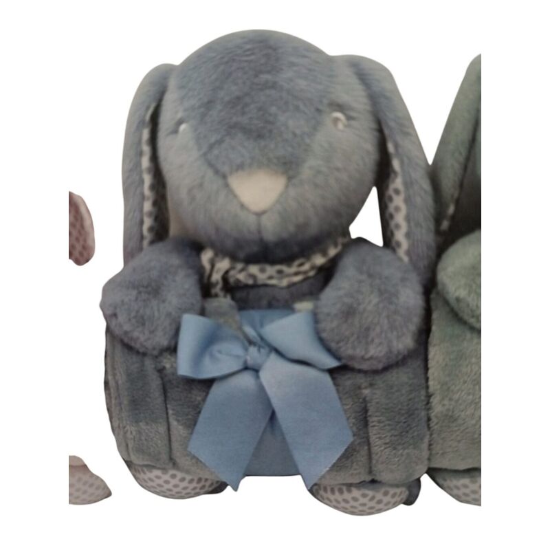 10886 Manta con  muñeco 80x110 gamberritos. MOBILIARIO Y DECORACION PARA BEBE - ROPA CUNA MINICUNA MANTAS COCHECITOS-CARRICOCHES