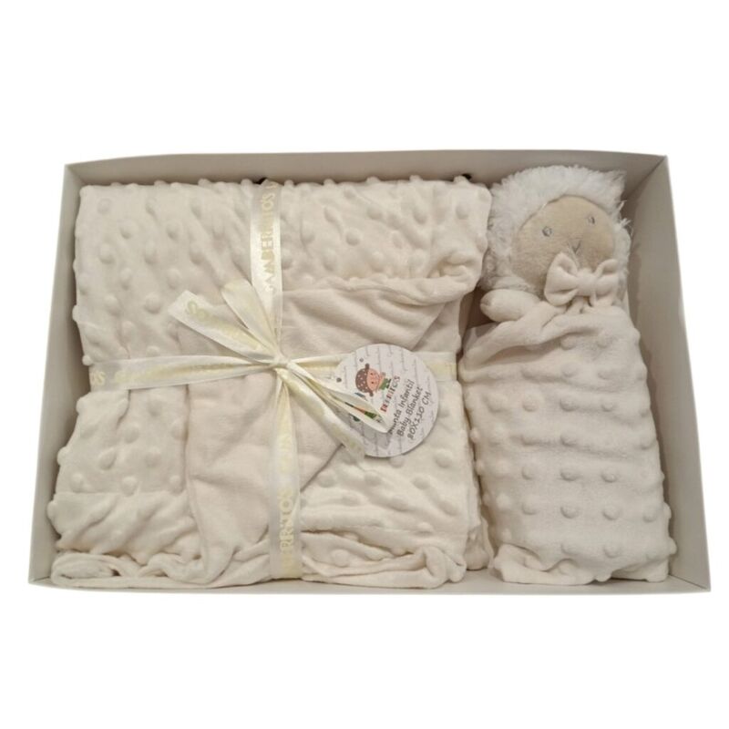 10887 Manta con Dou Dou  de 80x110  gamberritos. COCHECITOS-CARRICOCHES PARA BEBE SACOS Y TEXTILES CHALES MANTAS MOBILIARIO