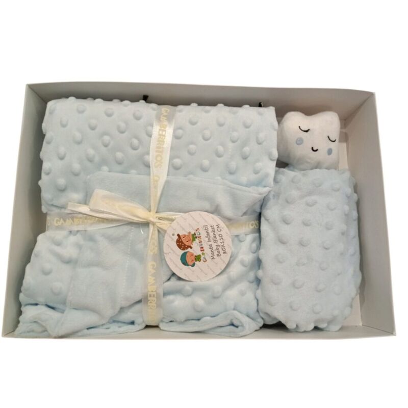 10887 Manta con Dou Dou  de 80x110  gamberritos. COCHECITOS-CARRICOCHES PARA BEBE SACOS Y TEXTILES CHALES MANTAS MOBILIARIO
