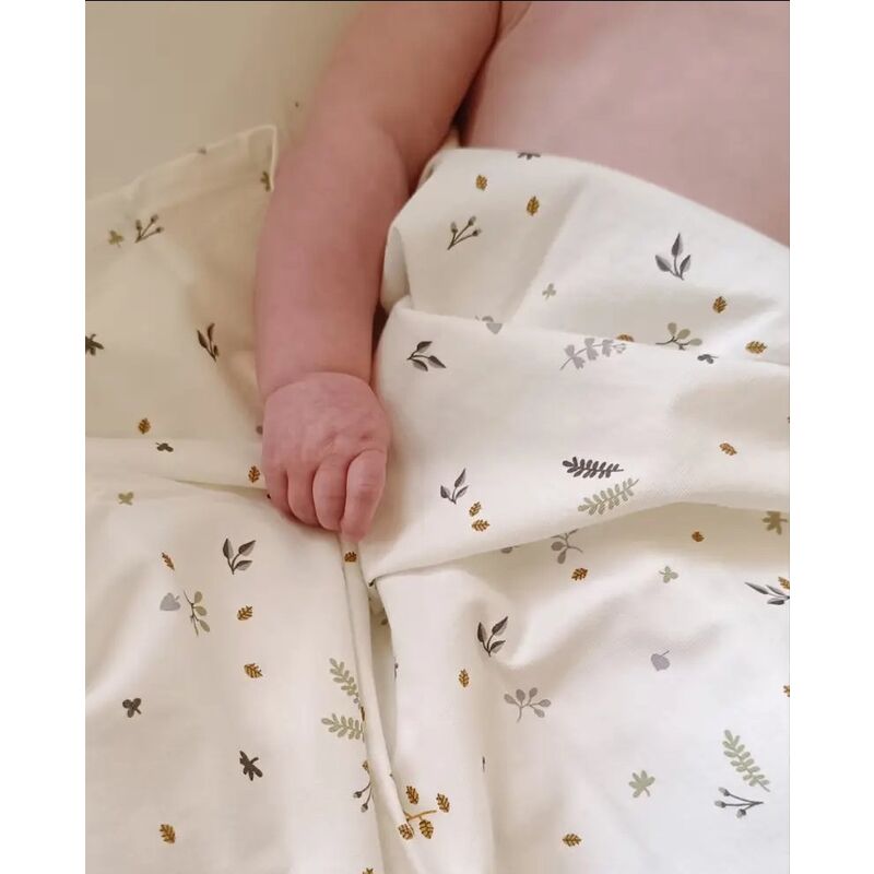 T60.H17 Tríptico de cuna 60x120  hojas algodón orgánico sonpetit. MOBILIARIO Y DECORACION PARA BEBE - ROPA CUNA MINICUNA SABANAS