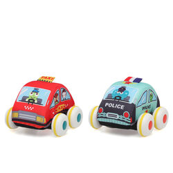 3475 COCHES 11X11X7,5CM 2 ST. KIOKIDS. JUGUETES PARA BEBE - PRIMEROS APILABLES Y ENCAJABLES . Color Rojo. 
