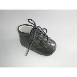 PEUCA 5332 BOTITA INGLESA CHAROL GRIS  LEON SHOES. ZAPATOS PARA BEBE - CALZADO Peuca de Niño Niña invierno ,Bota ,Botas con pelo