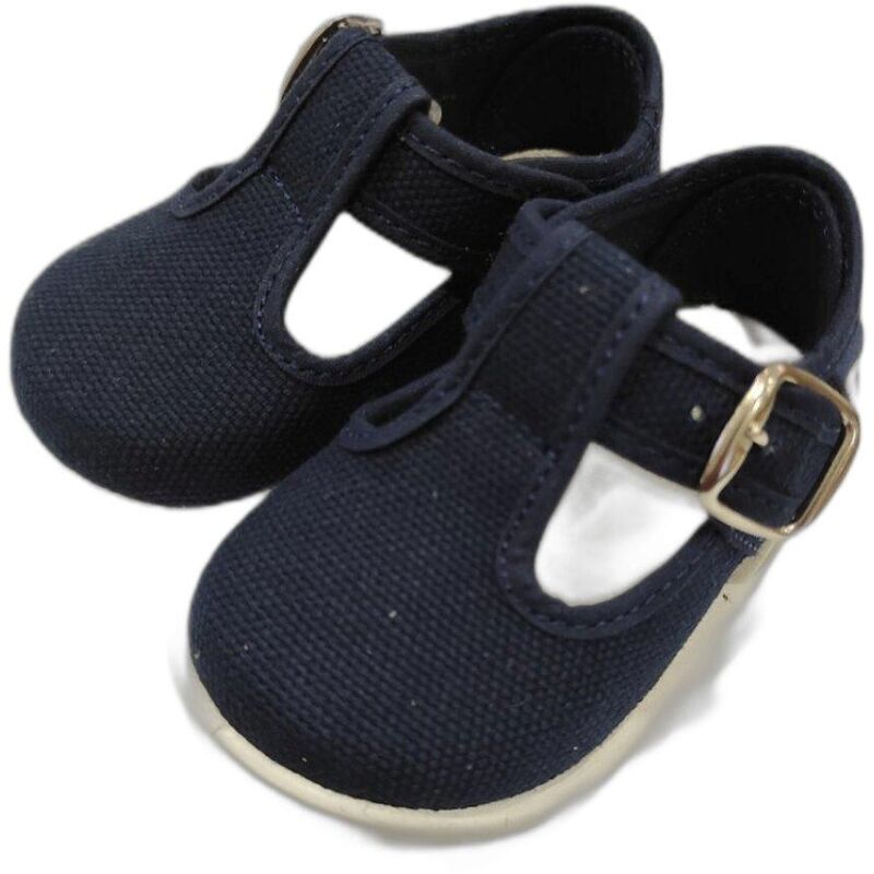 8006 SANDALIA LONA MARINO JUAN BALTASAR. ZAPATOS PARA BEBE - ZAPATILLAS DE LONETAS CALZADO NIÑA NIÑO . CALZADO 21. 