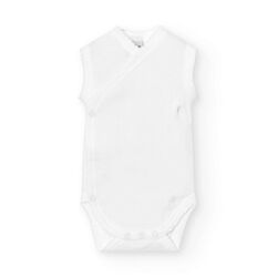 1154 BODY CRUZADO BLANCO  S/M BABIDU. ROPA PARA BEBES ,PREMAMA Y COLEGIAL - DE 0 5 AÑOS INTERIOR Bodys . TALLAS 0 Meses . 