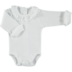 BODY CUELLO BATISTA 1191  M/L BABIDU. ROPA PARA BEBES ,PREMAMA Y COLEGIAL - DE 0 5 AÑOS INTERIOR Bodys . Color Blanco. TALLAS 0
