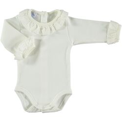 BODY CUELLO BATISTA 1191  M/L BABIDU. ROPA PARA BEBES ,PREMAMA Y COLEGIAL - DE 0 5 AÑOS INTERIOR Bodys . Color Beige. TALLAS 0