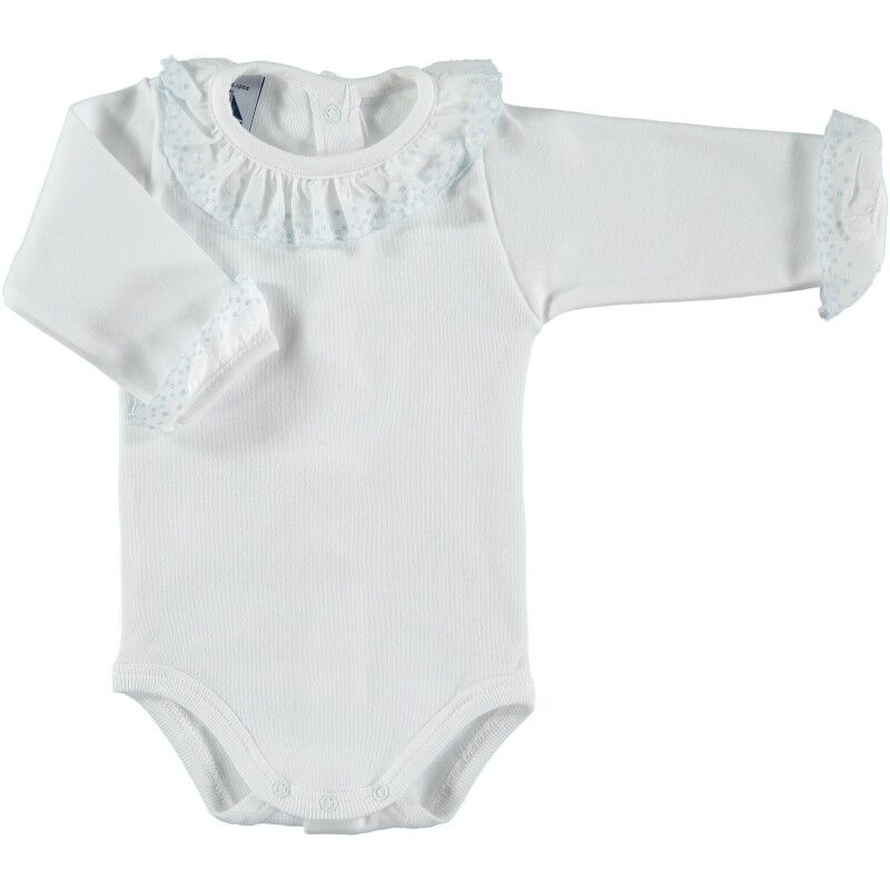 BODY CUELLO BATISTA 1191  M/L BABIDU. ROPA PARA BEBES ,PREMAMA Y COLEGIAL - DE 0 5 AÑOS INTERIOR Bodys . Color Azul. TALLAS 0