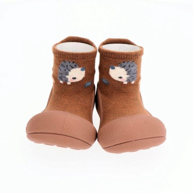 ATTIPPAS 00WOODLAND BROWN HEDGEHOG JOYKIDS. ZAPATOS PARA BEBE - CALZADO NIÑO NIÑA ZAPATILLAS DE LONETAS CHANCLAS Y CANGREJERAS .