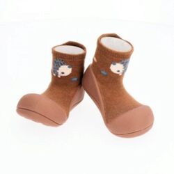 ATTIPPAS 00WOODLAND BROWN HEDGEHOG JOYKIDS. ZAPATOS PARA BEBE - CALZADO NIÑO NIÑA ZAPATILLAS DE LONETAS CHANCLAS Y CANGREJERAS .