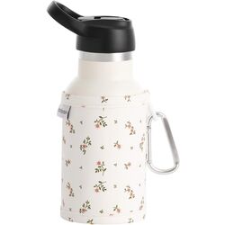 Cambrass-botella térmica de 350 ml con tapón sport y funda 7x7x18-Aura Beige/Flores. PUERICULTURA Y COMPLEMENTOS PARA BEBES -