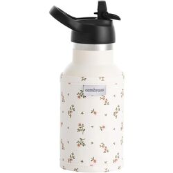 Cambrass-botella térmica de 350 ml con tapón sport y funda 7x7x18-Aura Beige/Flores. PUERICULTURA Y COMPLEMENTOS PARA BEBES -