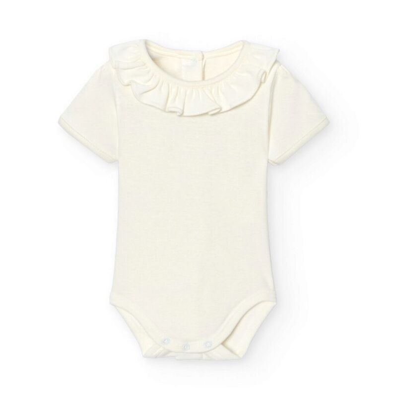 1118 BODY CON VOLANTE MANGA CORTA BABIDU. ROPA PARA BEBES ,PREMAMA Y COLEGIAL - DE 0 5 AÑOS INTERIOR Bodys . Color Beige. TALLAS 1118 BODY CON VOLANTE MANGA CORTA BABIDU. ROPA PARA BEBES ,PREMAMA Y COLEGIAL - DE 0 5 AÑOS INTERIOR Bodys . Color Beige. TALLAS