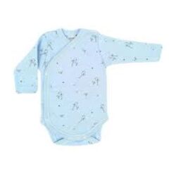 1276 BODY CRUZADO M/L RONDINE. ROPA PARA BEBES ,PREMAMA Y COLEGIAL - DE 0 5 AÑOS INTERIOR Bodys . Color Azul. TALLAS 1M. 