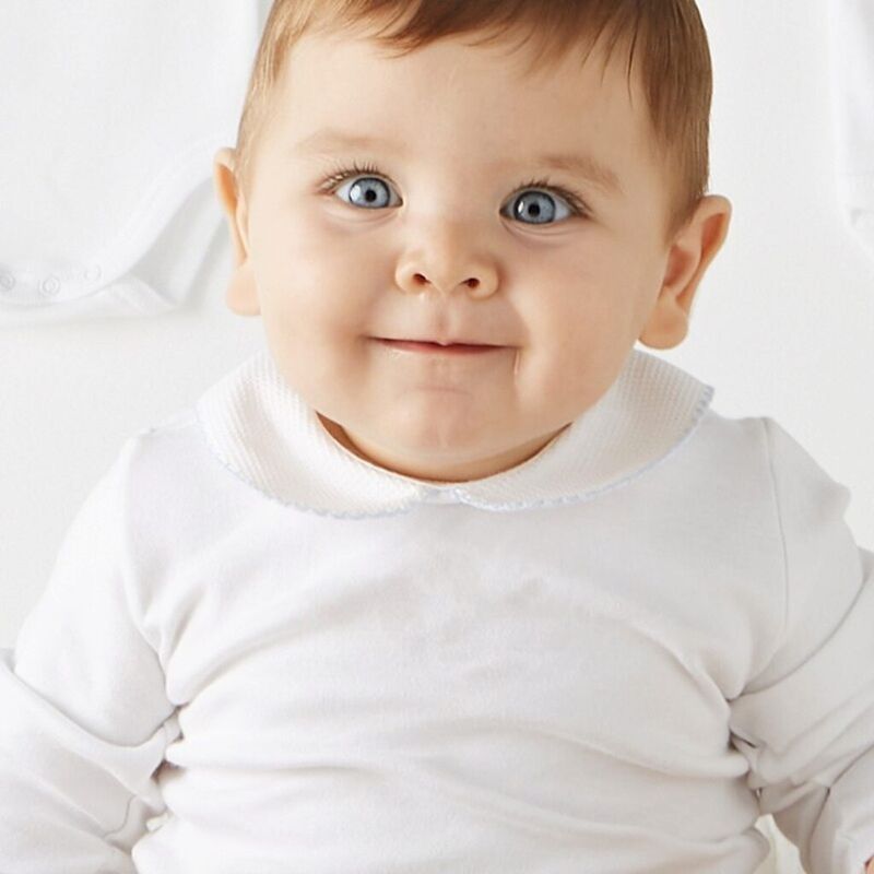 BODY CUELLO POLO PIQUE M/L 1188 Babidu. ROPA PARA BEBES ,PREMAMA Y COLEGIAL - DE 0 5 AÑOS INTERIOR Bodys . Color Celeste. TALLAS