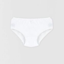 BRAGUITA NIÑA CALADA CORAZON 2141 BABIDU. ROPA PARA BEBES ,PREMAMA Y COLEGIAL - DE 0 5 AÑOS INTERIOR Bragas . Color Blanco.