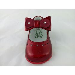 2188 ZAPATO PIEL CON LAZO CANADA BERMELLON GIOVI. ZAPATOS PARA BEBE - CALZADO NIÑA OUTLET . CALZADO 18. 
