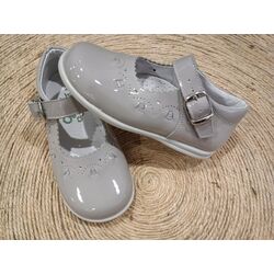 2190 ZAPATO CHAROL RAT GRIS GIOVI. ZAPATOS PARA BEBE - CALZADO NIÑA OUTLET . CALZADO 24. 