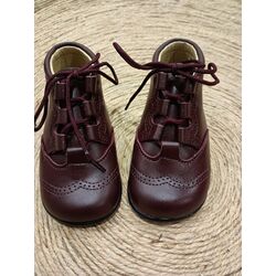 B1933 ZAPATO BOTA INGLES NAPA RIOJA CON CORDONES PANYNO. ZAPATOS PARA BEBE - CALZADO NIÑO Botas NIÑA OUTLET . CALZADO 20. 