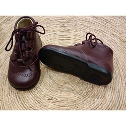 B1933 ZAPATO BOTA INGLES NAPA RIOJA CON CORDONES PANYNO. ZAPATOS PARA BEBE - CALZADO NIÑO Botas NIÑA OUTLET . CALZADO 20. 