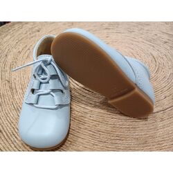 B2133 BOTA INGLESA NAPA CELESTE PISO AL TONO  PANYNO. ZAPATOS PARA BEBE - CALZADO NIÑA NIÑO OUTLET . CALZADO 19. 