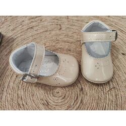 MERCEDITA NIÑA CHAROL JACA  A2211 PANYNO. ZAPATOS PARA BEBE - CALZADO Peuca de Niña Bautizo . CALZADO 16. 