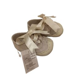 PEUCA INGLES A1518 SERRAJE BEIGE PANYNO. ZAPATOS PARA BEBE - CALZADO Peuca de Niño Bautizo Niña verano ,Sandalias OUTLET .