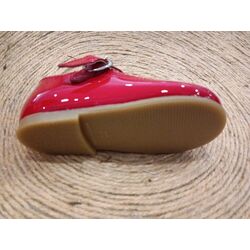 B1808 ZAPATO CHAROL ROJO HEBILLA  PANYNO. ZAPATOS PARA BEBE - CALZADO NIÑA . CALZADO 20. 