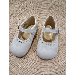 B2704 zapato serraje polka gris Panyno. ZAPATOS PARA BEBE - CALZADO NIÑA OUTLET . CALZADO 20. 
