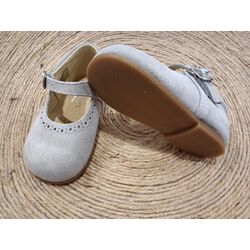 B2704 zapato serraje polka gris Panyno. ZAPATOS PARA BEBE - CALZADO NIÑA OUTLET . CALZADO 20. 