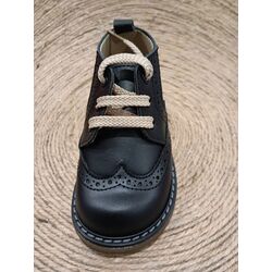 B2917 BOTA PIEL NAPA NEGRO PANYNO. ZAPATOS PARA BEBE - CALZADO NIÑO Botas OUTLET . CALZADO 20. 