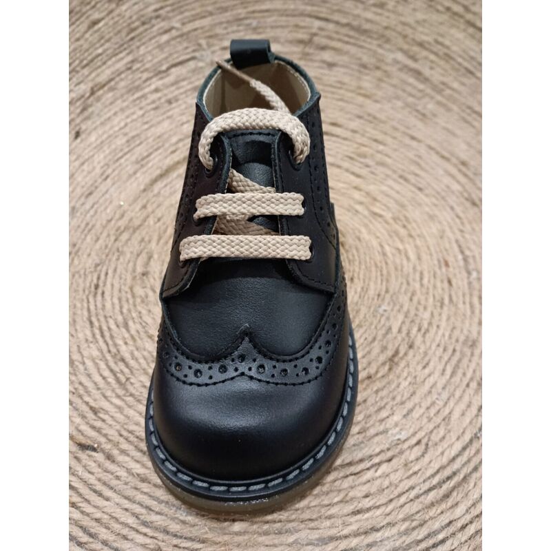 B2917 BOTA PIEL NAPA NEGRO PANYNO. ZAPATOS PARA BEBE - CALZADO NIÑO Botas OUTLET . CALZADO 20. 