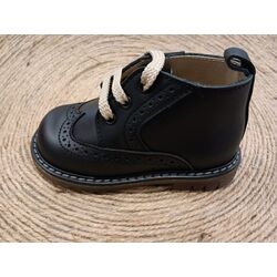 B2917 BOTA PIEL NAPA NEGRO PANYNO. ZAPATOS PARA BEBE - CALZADO NIÑO Botas OUTLET . CALZADO 20. 