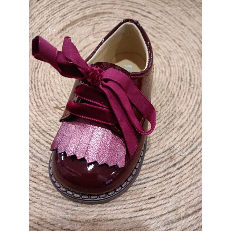 ZAPATO B2309 CHAROL BURDEOS PANYNO. ZAPATOS PARA BEBE - CALZADO NIÑO OUTLET ROPA NIÑA . CALZADO 20. 