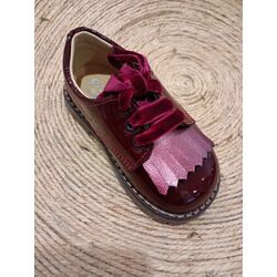 ZAPATO B2309 CHAROL BURDEOS PANYNO. ZAPATOS PARA BEBE - CALZADO NIÑO OUTLET ROPA NIÑA . CALZADO 20. 