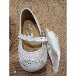 ZAPATO B2406 MERCEDES NIÑA CHAROL BLANCO  PANYNO. ZAPATOS PARA BEBE - CALZADO NIÑA . CALZADO 18. 