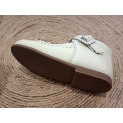 2449 ZAPATO BOTA ABIERTO CHAROL BEIG GIOVI. ZAPATOS PARA BEBE - CALZADO NIÑA OUTLET . CALZADO 21. 