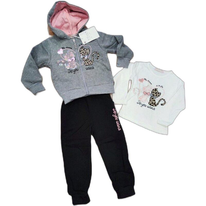 2383 CHANDAL NIÑA 3 PZ GARVEL. ROPA PARA BEBES ,PREMAMA Y COLEGIAL - DE 0 5 AÑOS INVIERNO NIÑA deportiva . TALLAS 12 meses. 