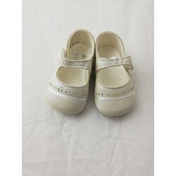 MERCEDES 7632 NACAR  PICADO Y CINTA  GIOVI. ZAPATOS PARA BEBE - CALZADO Peuca de Niña Bautizo OUTLET . CALZADO 16. 
