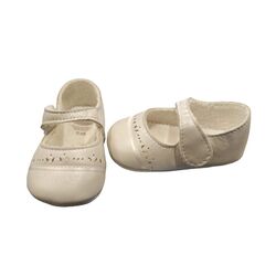 MERCEDES 7632 NACAR  PICADO Y CINTA  GIOVI. ZAPATOS PARA BEBE - CALZADO Peuca de Niña Bautizo OUTLET . CALZADO 16. 