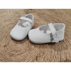 PEUCA 7636 MERCEDES CON CORREA PIEL C/ESTRELLA GIOVI. ZAPATOS PARA BEBE - CALZADO Peuca de Niña Bautizo OUTLET verano ,Sandalias