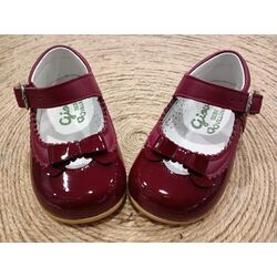 ZAPATO  CHAROL NAPA BURDEOS 2446  GIOVI. ZAPATOS PARA BEBE - CALZADO NIÑA OUTLET . CALZADO 18. 