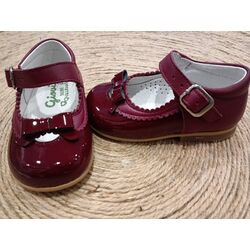 ZAPATO  CHAROL NAPA BURDEOS 2446  GIOVI. ZAPATOS PARA BEBE - CALZADO NIÑA OUTLET . CALZADO 18. 