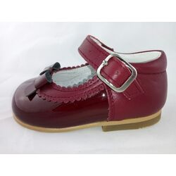 ZAPATO  CHAROL NAPA BURDEOS 2446  GIOVI. ZAPATOS PARA BEBE - CALZADO NIÑA OUTLET . CALZADO 18. 