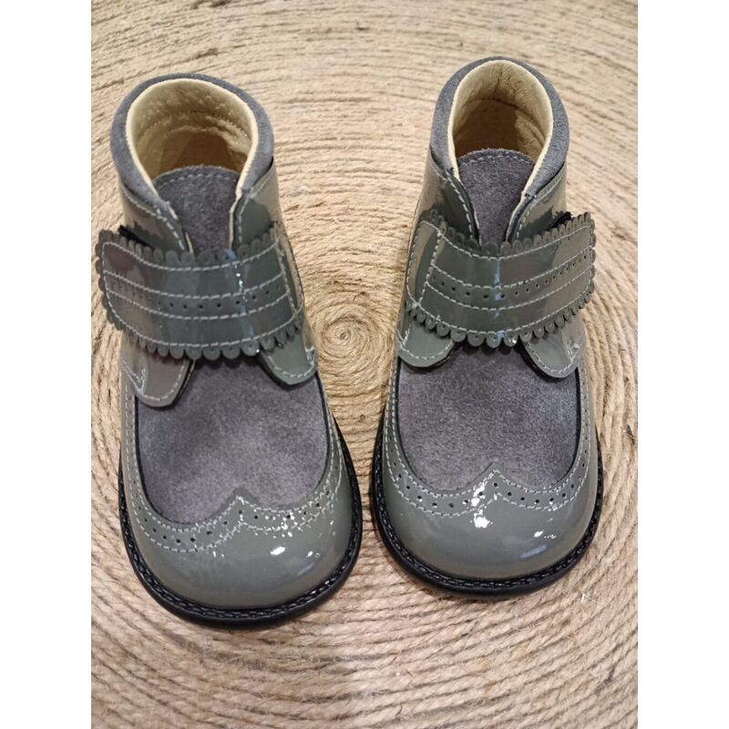 KIKER B2136 CHAROL PLOMO PANYNO. OUTLET - ROPA ZAPATOS PARA BEBE CALZADO NIÑO NIÑA Botas . CALZADO 18. 