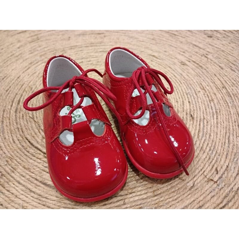 ZAPATO 903 INGLES CHAROL ROJO GIOVI. ZAPATOS PARA BEBE - CALZADO NIÑO NIÑA OUTLET . CALZADO 18. 