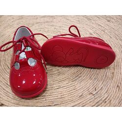 ZAPATO 903 INGLES CHAROL ROJO GIOVI. ZAPATOS PARA BEBE - CALZADO NIÑO NIÑA OUTLET . CALZADO 18. 