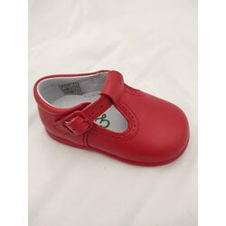 ZAPATO 904 PEPITO ROJO NAPA  GIOVI. ZAPATOS PARA BEBE - CALZADO NIÑO NIÑA . CALZADO 20. 