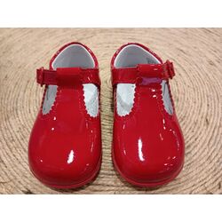 ZAPATO PEPITO 1645 CHAROL ROJO GIOVI. ZAPATOS PARA BEBE - CALZADO NIÑO NIÑA OUTLET . CALZADO 18. 